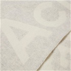 Acne Studios Men's Toronty Logo Contrast Recycled Scarf in White/Light Grey