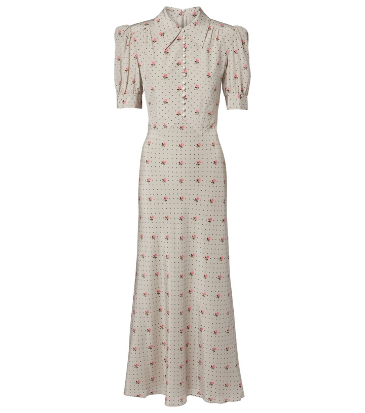 Photo: Alessandra Rich Floral polka-dot silk maxi dress