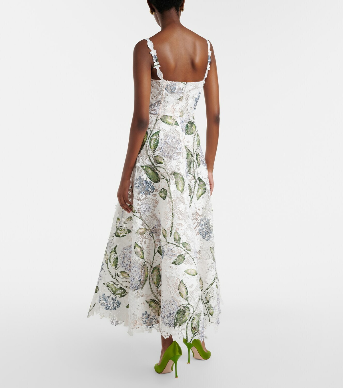 Oscar de la Renta Floral bustier gown