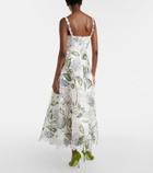 Oscar de la Renta Floral bustier gown
