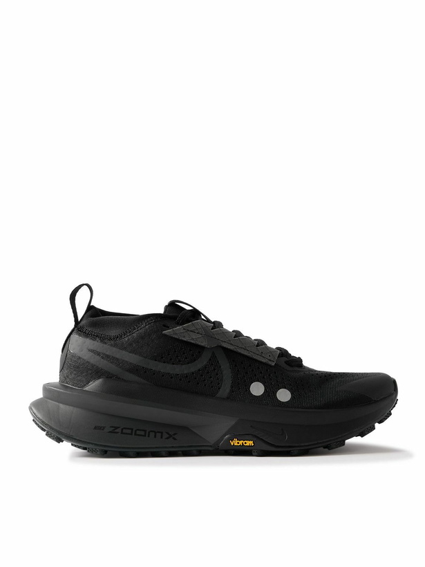 Photo: NIKE RUNNING - Zegama 2 Stretch-Jersey and Rubber-Trimmed Mesh Trail Running Sneakers - Black