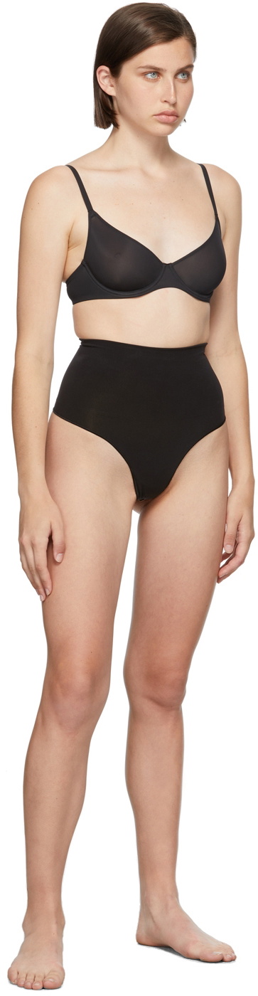 Skims Core Control Thong In Black High Waisted Women's Small