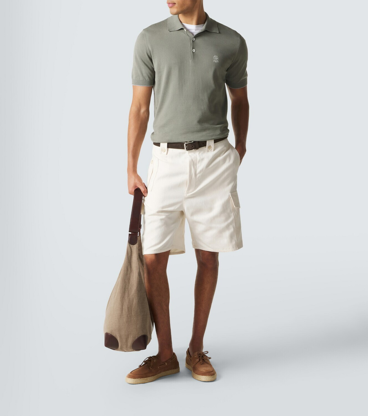 Brunello Cucinelli Logo cotton piqué polo shirt