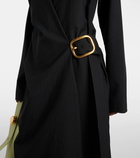 Loewe Wrap wool midi dress