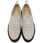 Common Projects Grey Suede Four Hole Sneaker