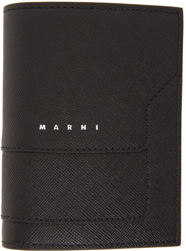 Photo: Marni Black Saffiano Leather Bifold Wallet