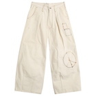 Story mfg. Men's Hand Applique Lush Pants in Ecru Zig Zag