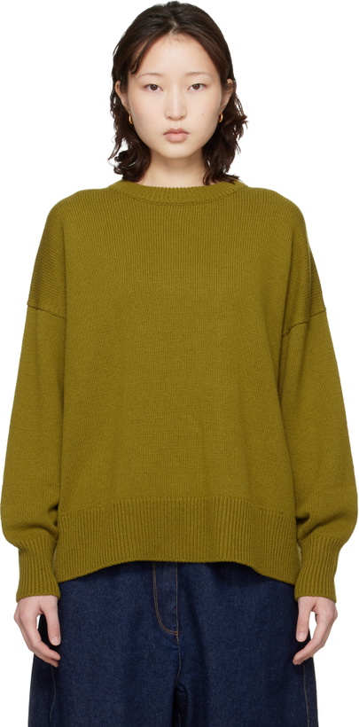 Photo: Cordera Green Merino Wool Oversized Sweater