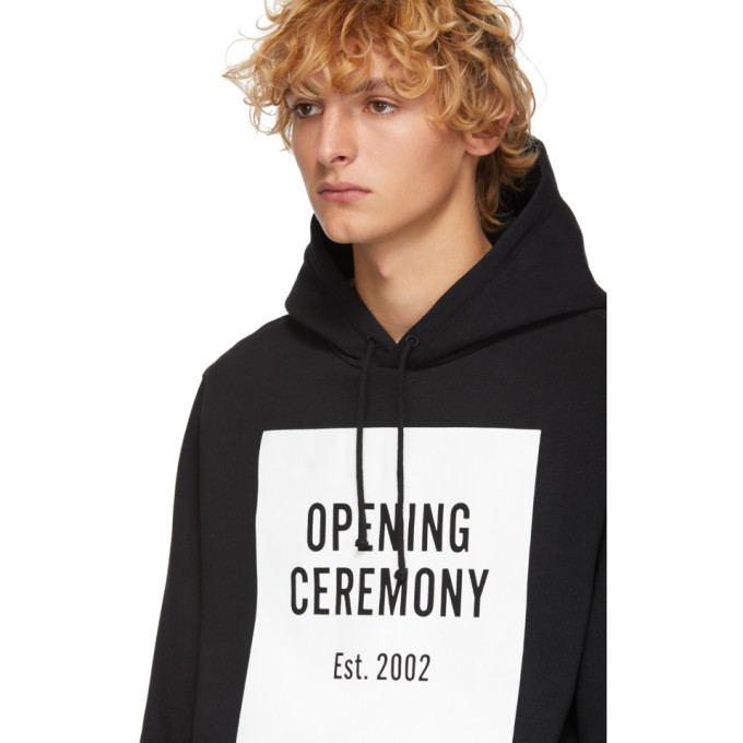 Black box logo online hoodie