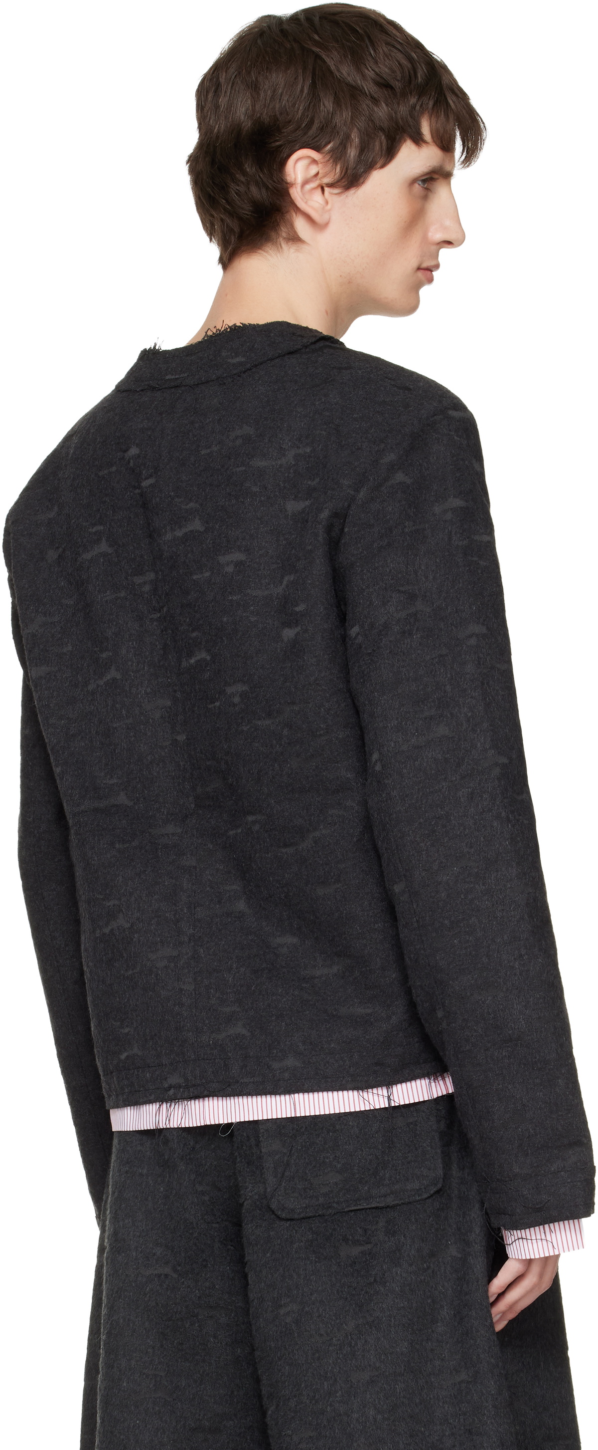 Charles Jeffrey LOVERBOY Gray Piercing Jacket