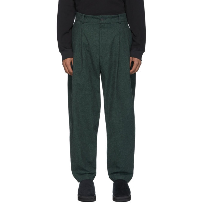 Photo: House of the Very Islands Green Bourgeoisie Loose-Cut Trousers