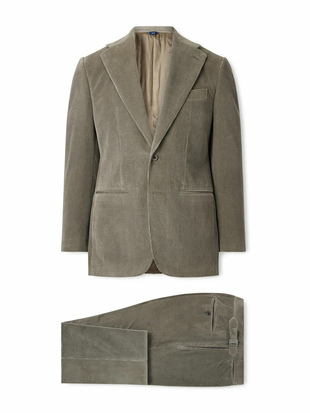 Photo: Thom Sweeney - Cotton and Wool-Blend Corduroy Suit - Green