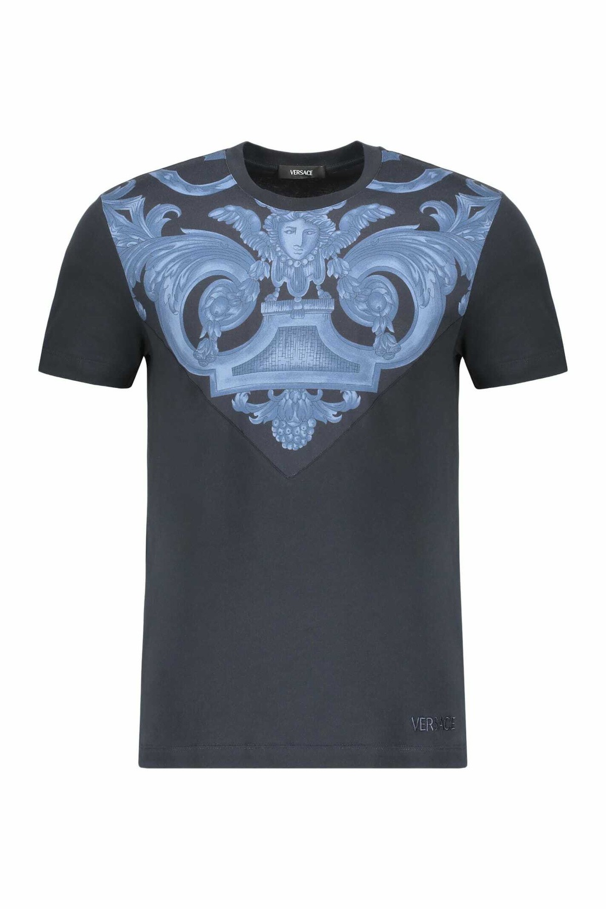 Tシャツ・カットソー VERSACE Men T-shirt Blue 10084811A08489 1UI20 Versace Logo T-Shirt Blue | VERSACE US