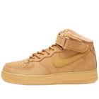 Nike Men's Air Force 1 Mid '07 WB Sneakers in Flax. Light Brown/Black