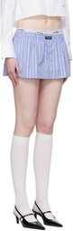 HommeGirls Blue Boxer Miniskirt