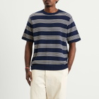 Percival Men's Fiction Striped Knitted T-Shirt in Navy
