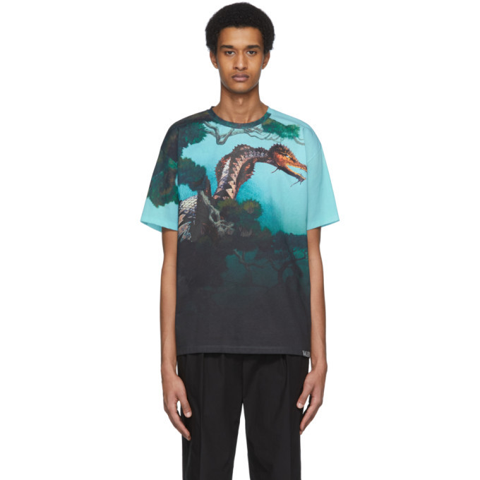 Photo: Valentino Multicolor Dragon Garden T-Shirt