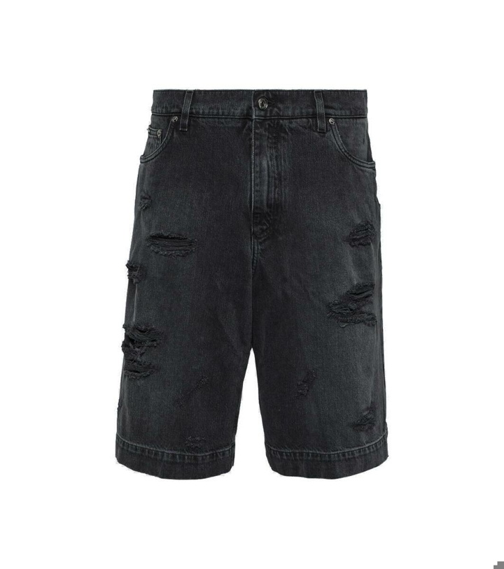 Photo: Dolce&Gabbana Distressed denim shorts