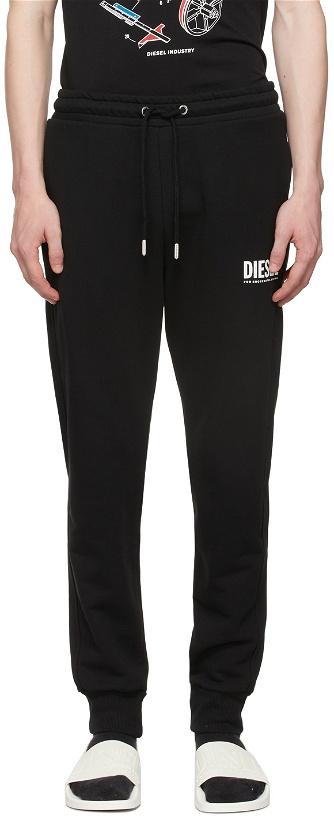 Photo: Diesel Black Logo Sweatpants