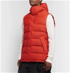 Y-3 - Logo-Print Quilted Shell Down Hooded Gilet - Orange
