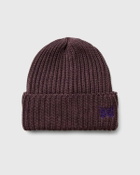 Needles Watch Cap   Merino Wool Purple Beanies
