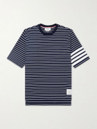 Thom Browne - Striped Cotton T-Shirt - Blue