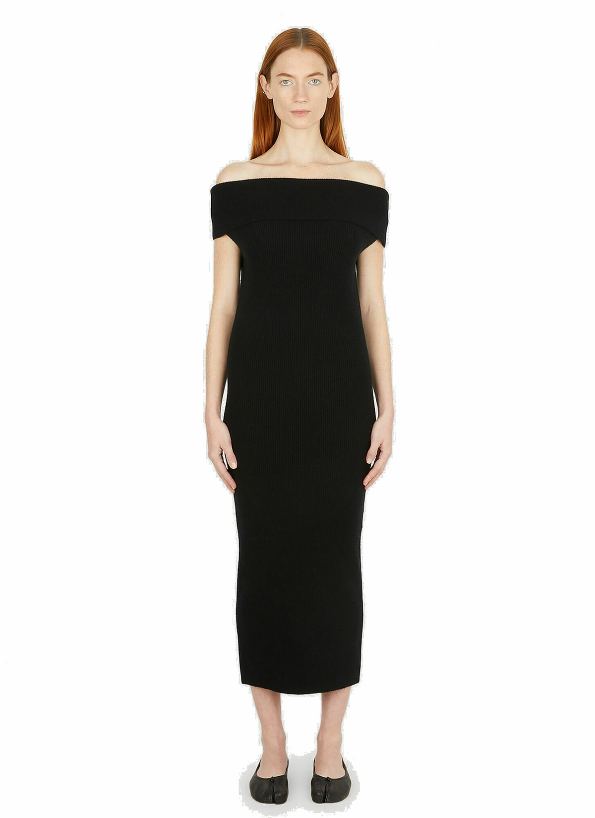 TOTEME - Off-Shoulder Dress in Black Toteme