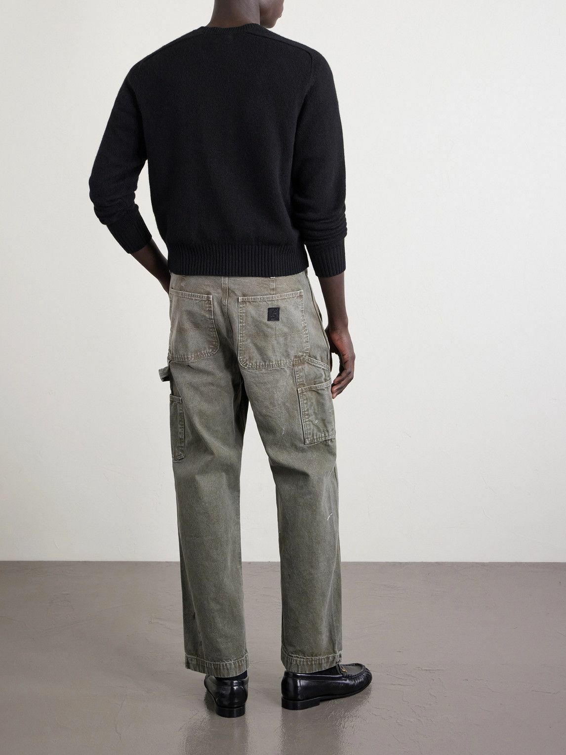 Enfants Riches Déprimés - Straight-Leg Paint-Splattered Cotton-Canvas Trousers - Gray