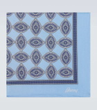 Brioni Printed silk pocket square