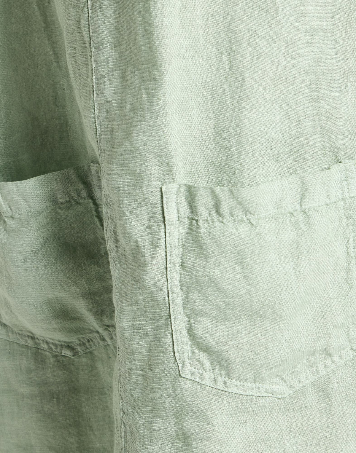 120% Lino Womens Playsuit in Sage green