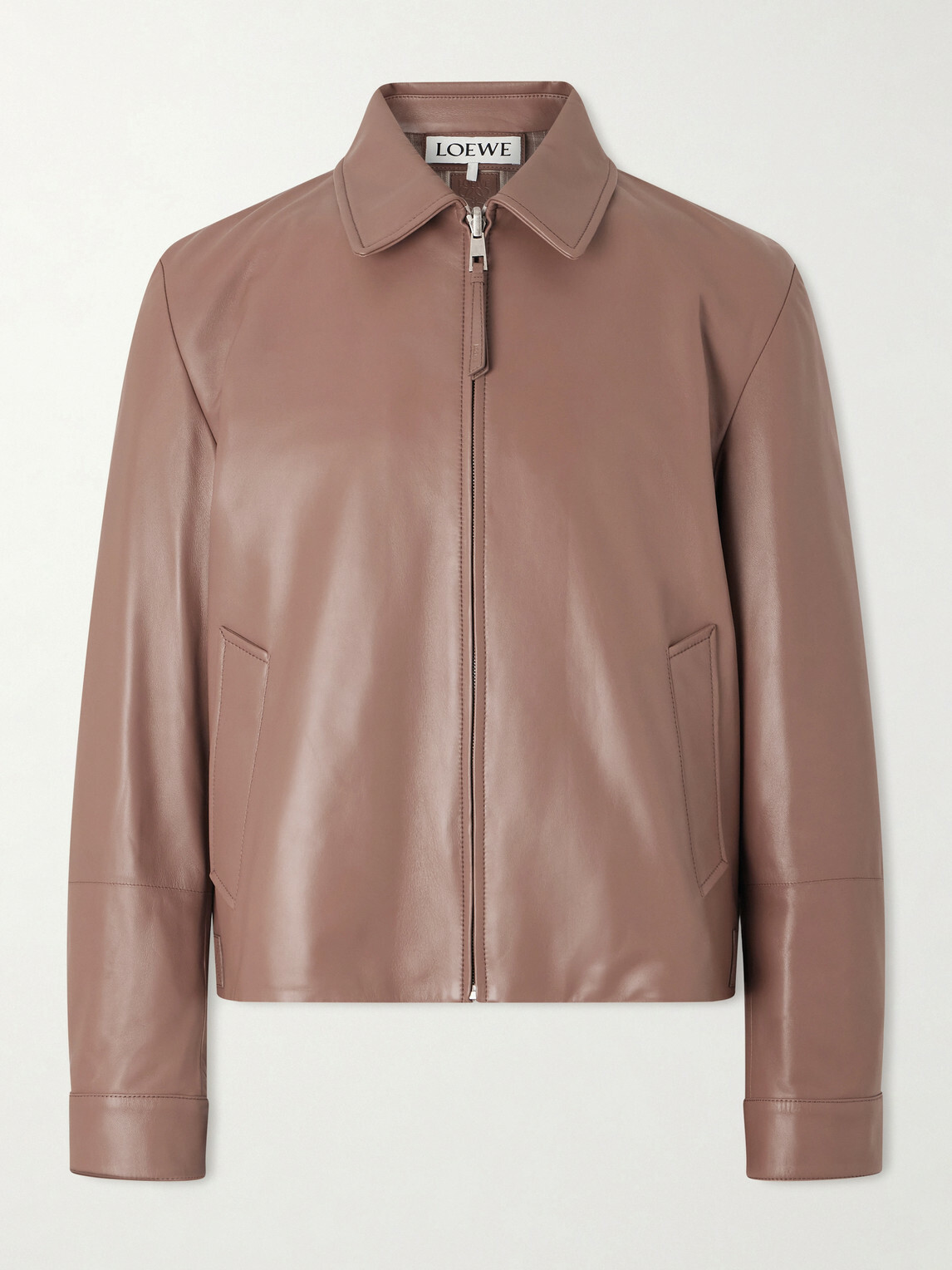 LOEWE - Reversible Leather Zip-Up Jacket - Brown