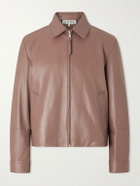 LOEWE - Reversible Leather Zip-Up Jacket - Brown