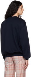 AURALEE Navy Crewneck Sweatshirt