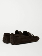 Tod's - Gommino Suede Driving Shoes - Brown