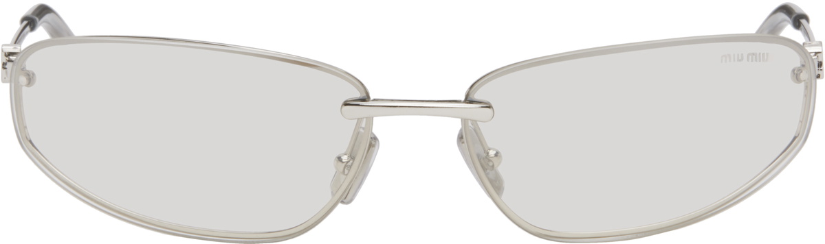 【関税込み】Miu Miu Eyewear シルバー Miu Nocturne サングラス Miu Miu Eyewear Silver Miu Nocturne Sunglasses Miu Miu