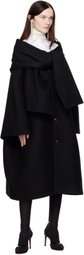 MARIE ADAM-LEENAERDT Black Scarf Coat