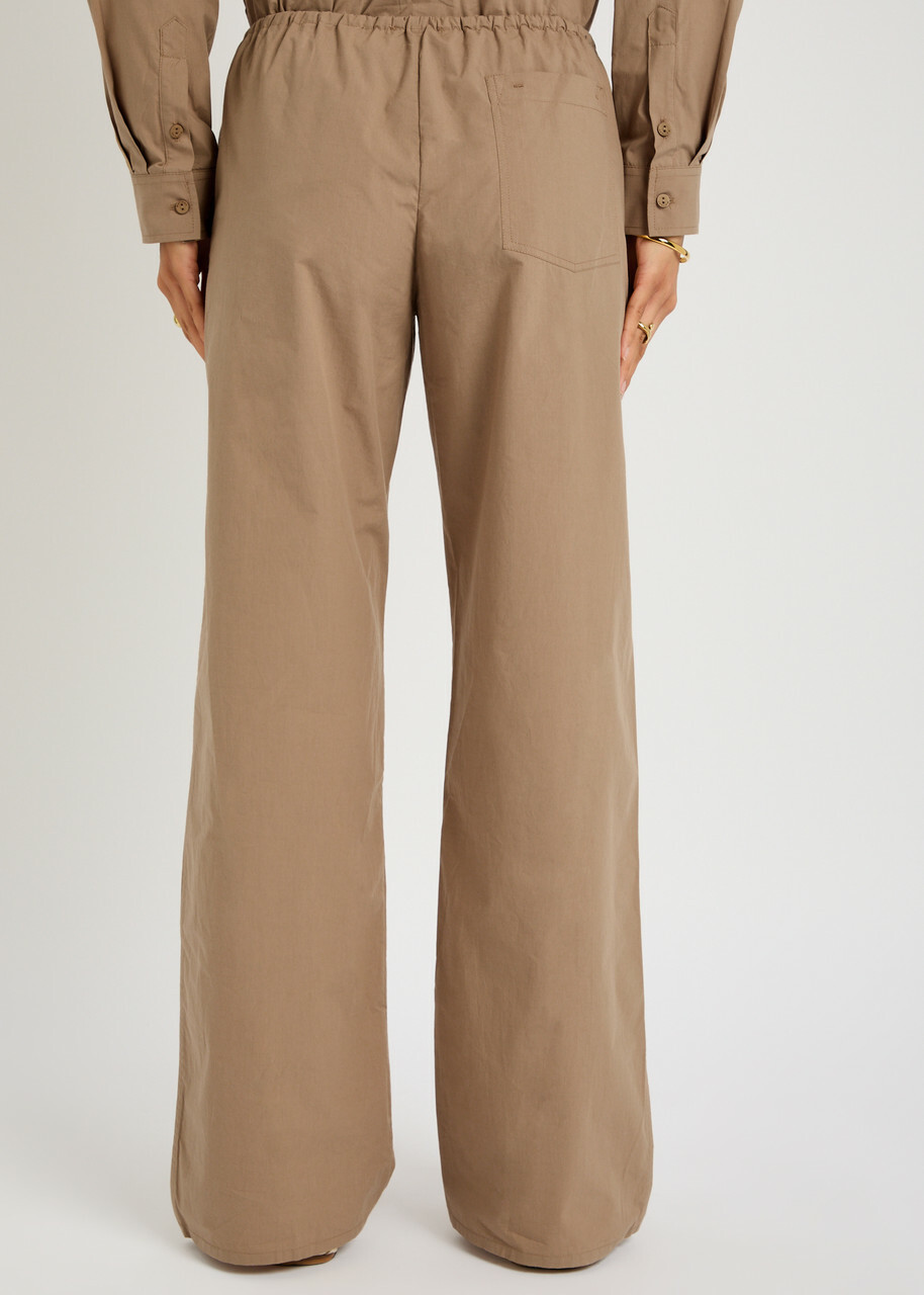 Matteau Drawcord Cotton-poplin Trousers Stone