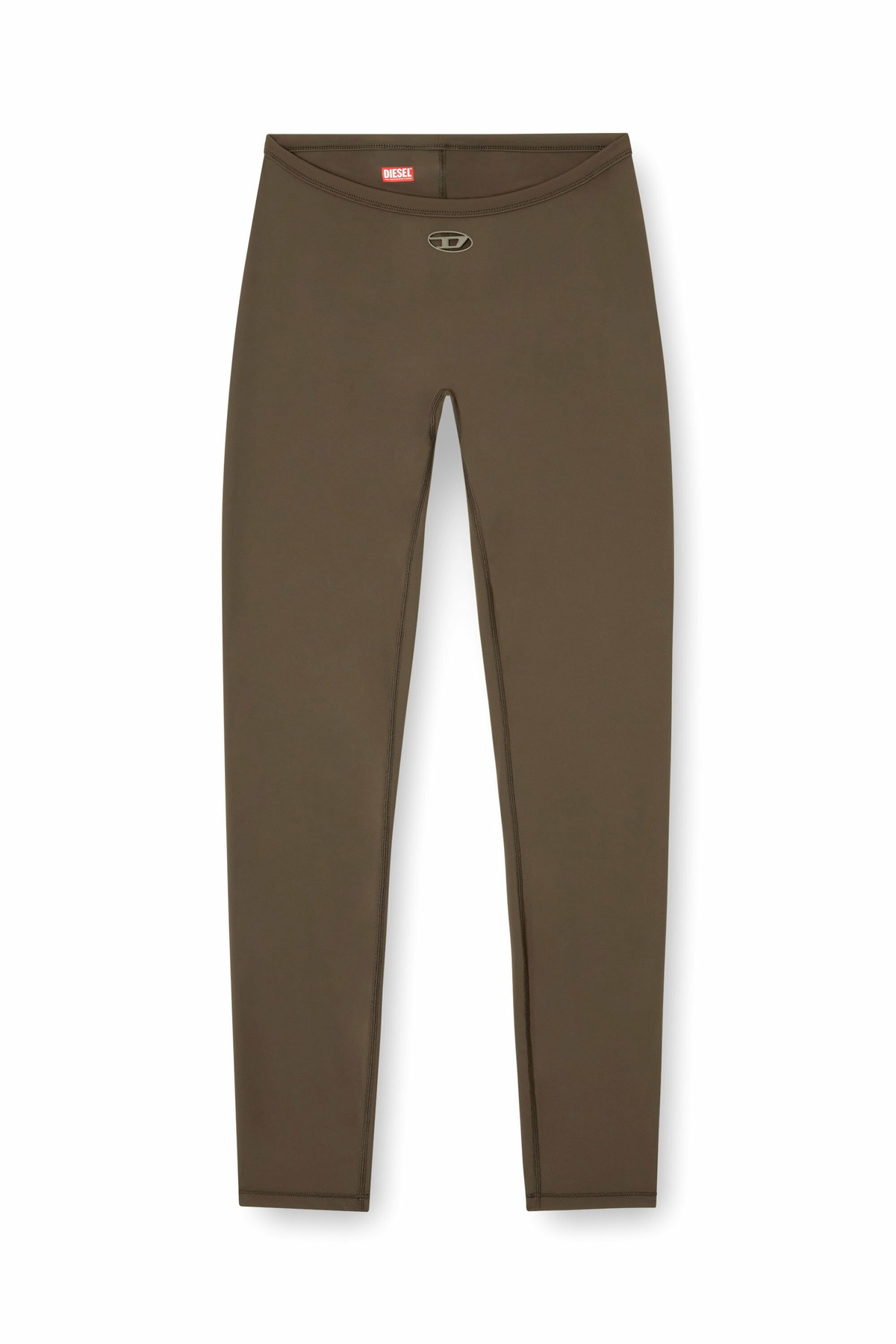 Diesel Stretch Nylon leggings - Pants Womens in Brown