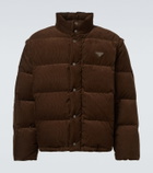 Prada Convertible cotton corduroy down jacket