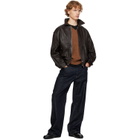 Dunst Brown Oversized Vintage Leather Jacket