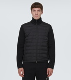 Moncler Down-paneled knit jacket