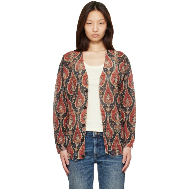 Photo: R13 Multicolor Printed Boyfriend Cardigan