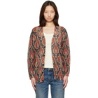 R13 Multicolor Printed Boyfriend Cardigan