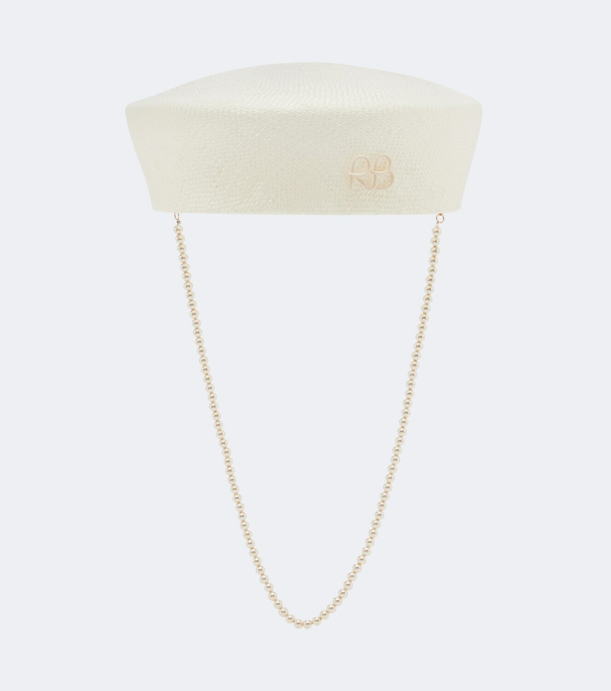 Ruslan Baginskiy Faux-pearl straw hat