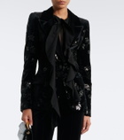 Elie Saab Sequined velvet blazer