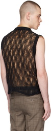 Ernest W. Baker Black V-Neck Vest