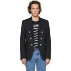 Balmain Black Wool Double-Breasted Blazer