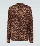 Sacai - Leopard Shrivel wool shirt