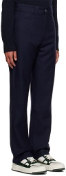 AMI Alexandre Mattiussi Navy Straight-Fit Trousers