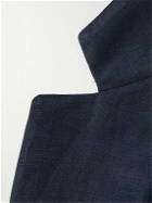 Canali - Slim-Fit Linen and Silk-Blend Blazer - Blue